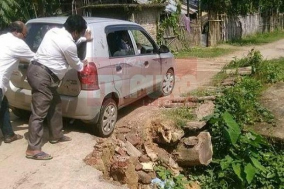 Kamalpur : more than thousand people remained deprived of a bridge for left regime at Ambassa: People’s suffering continue Kamalpur : more than thousand people remained deprived of a bridge for left regime at Ambassa: People’s suffering continue